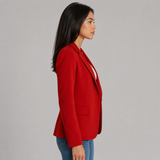 Women's Tailored Single-Button Ponte Knit Blazer
