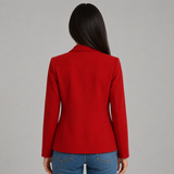 Women's Tailored Single-Button Ponte Knit Blazer