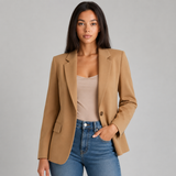 Women's Tailored Single-Button Ponte Knit Blazer