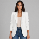 Women's Tailored Single-Button Ponte Knit Blazer