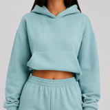 Oversized Fleece Hoodie and High-Waist Sweatpants Set