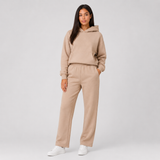 Oversized Fleece Hoodie and High-Waist Sweatpants Set