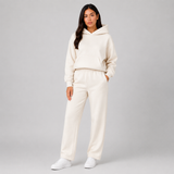 Oversized Fleece Hoodie and High-Waist Sweatpants Set