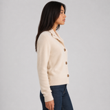 Women's Relaxed Fit Notched Lapel Knit Cardigan
