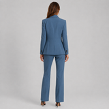 Peak Lapel Blazer and Straight-Leg Trouser Set