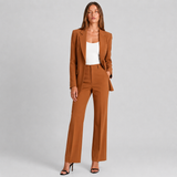 Peak Lapel Blazer and Straight-Leg Trouser Set