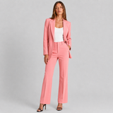 Peak Lapel Blazer and Straight-Leg Trouser Set