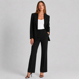 Peak Lapel Blazer and Straight-Leg Trouser Set