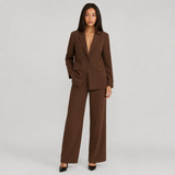 Oversized Notched-Lapel Blazer and Wide-Leg Trouser Set
