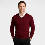 Men's V-Neck Knit Sweater