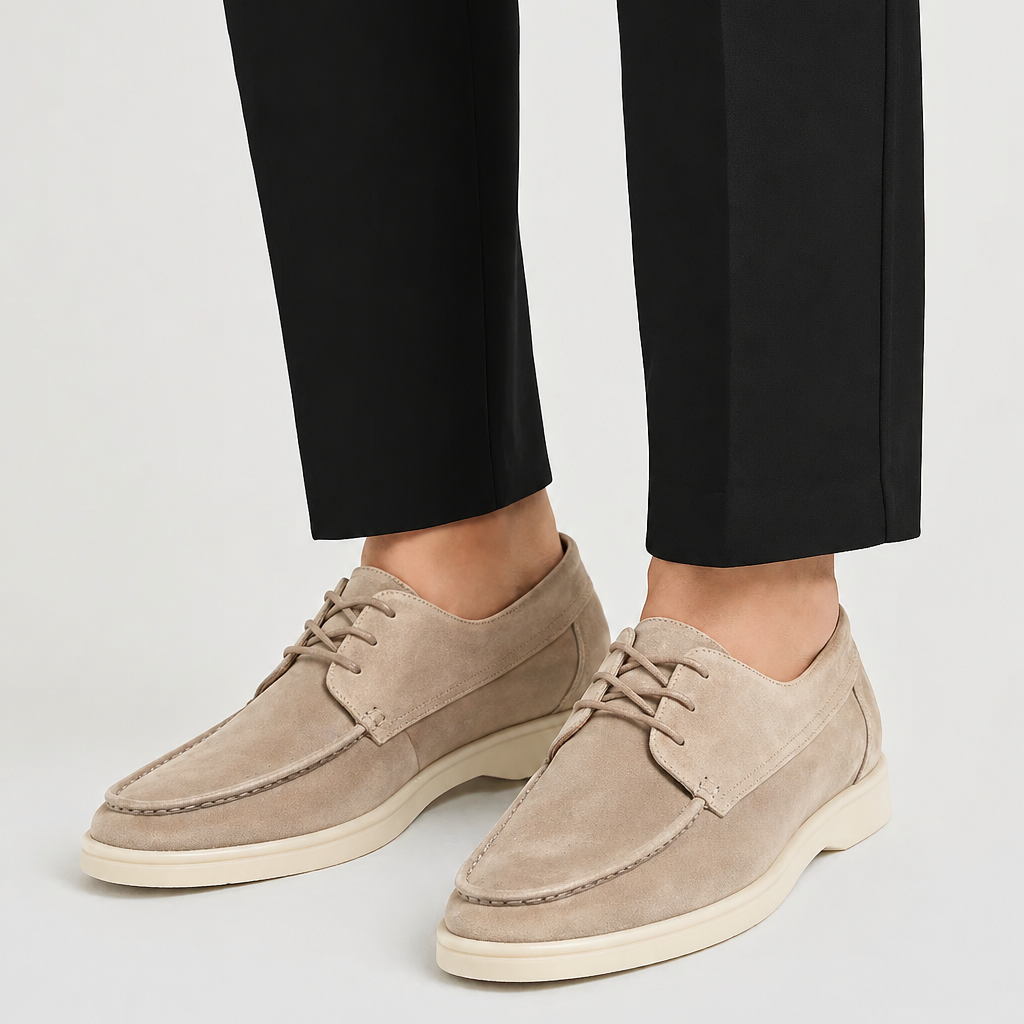 Men's Suede Lace-Up Loafers