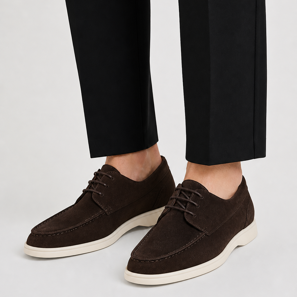Men's Suede Lace-Up Loafers