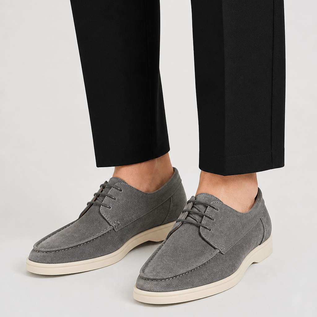 Men's Suede Lace-Up Loafers