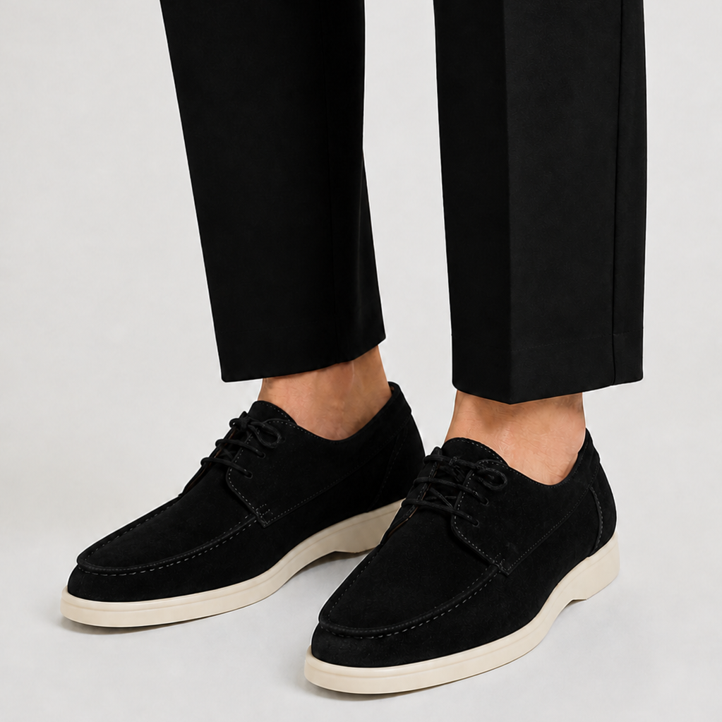 Men's Suede Lace-Up Loafers