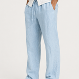 Men's Linen Straight Leg Trousers