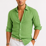 Men's Linen Button-Up Shirt