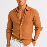Men's Linen Button-Up Shirt