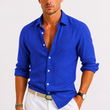 Men's Linen Button-Up Shirt