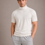 Men's Mock Neck Knit T-Shirt