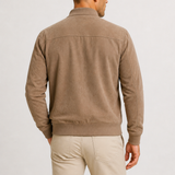 Men's Suede Zip-Up Bomber Jacket