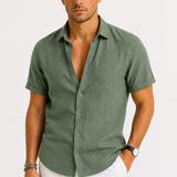 Men's Short Sleeve Linen Shirt