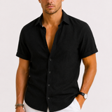 Men's Short Sleeve Linen Shirt