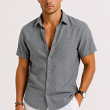 Men's Short Sleeve Linen Shirt