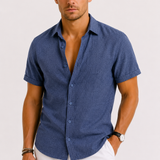 Men's Short Sleeve Linen Shirt
