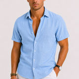 Men's Short Sleeve Linen Shirt