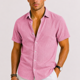 Men's Short Sleeve Linen Shirt