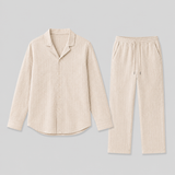 Men's Lightweight Camel Linen Spring Two Piece Set