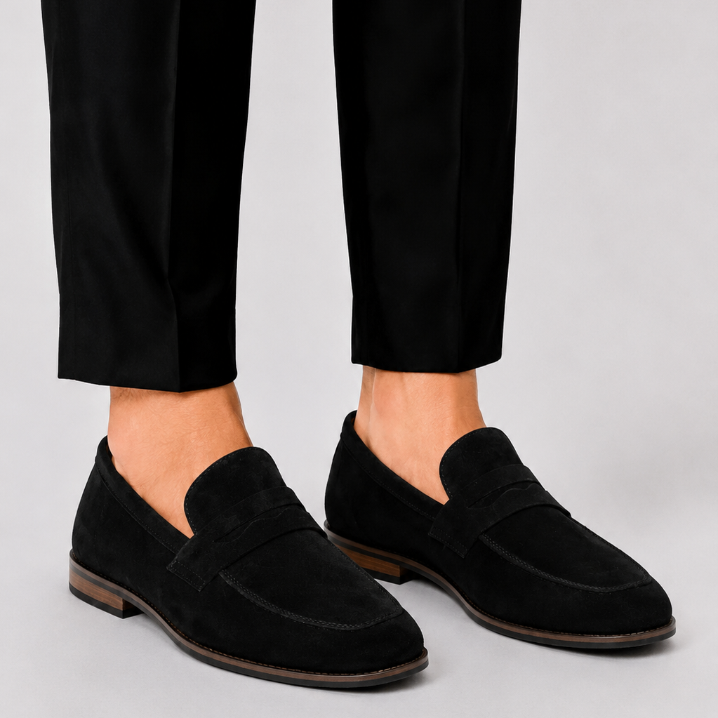 Men's Suede Penny Loafers