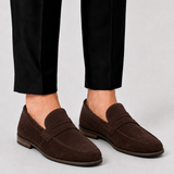 Men's Suede Penny Loafers