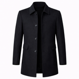 Men's Stand Collar Wool Blend Coat