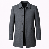 Men's Stand Collar Wool Blend Coat