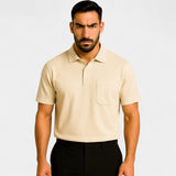 Men's Minimalist Cotton Polo Shirt with Pocket