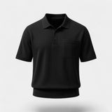 Men's Minimalist Cotton Polo Shirt with Pocket