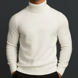 Men's Ribbed Turtleneck Knit Sweater