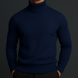 Men's Ribbed Turtleneck Knit Sweater