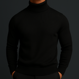 Men's Ribbed Turtleneck Knit Sweater