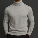Men's Ribbed Turtleneck Knit Sweater