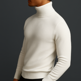 Men's Ribbed Turtleneck Knit Sweater