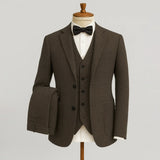 Men's Green Tweed Knitted Vest