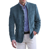 Men's Textured Button Blazer