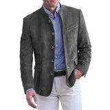 Men's Textured Button Blazer