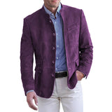 Men's Textured Button Blazer