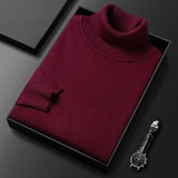 Men's Ribbed Turtleneck Knit Sweater