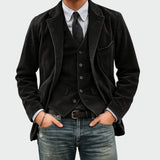 Men's Corduroy Three-Piece Blazer Set