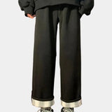 Men's Relaxed Fit Wide Leg Dress Trousers