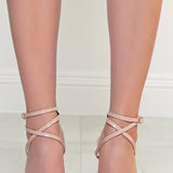Women's Open-Toe Crisscross Strappy Slim Heels